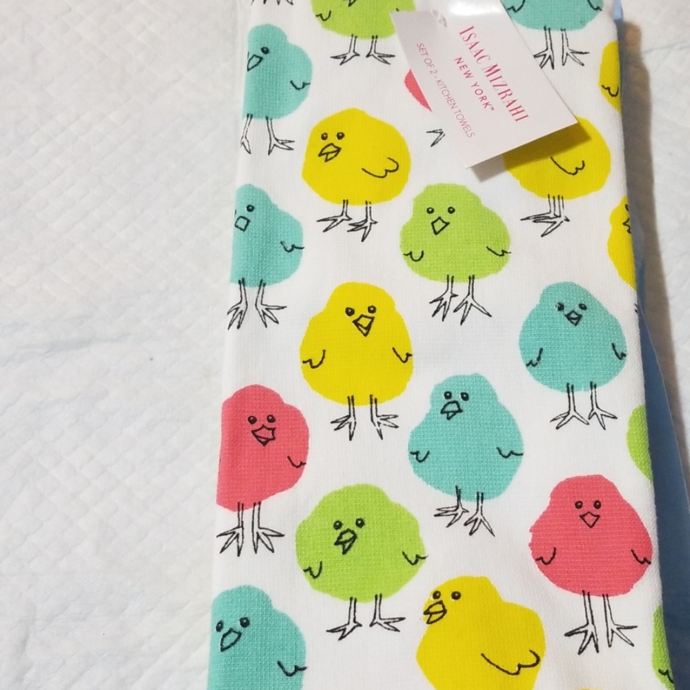 NWT! Easter chicks kitchen towels